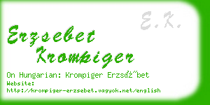 erzsebet krompiger business card